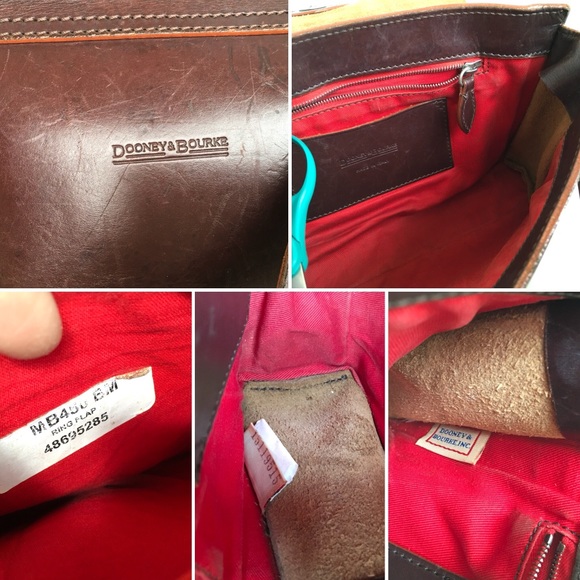 Vtg Dooney & Bourke brown purse bag Italy tassel - Picture 4 of 8